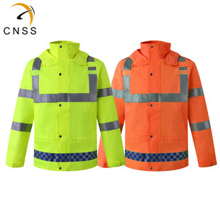cnss交通宝威baowei（中国）棉衣加厚荧光黄宝威baowei（中国）条服装